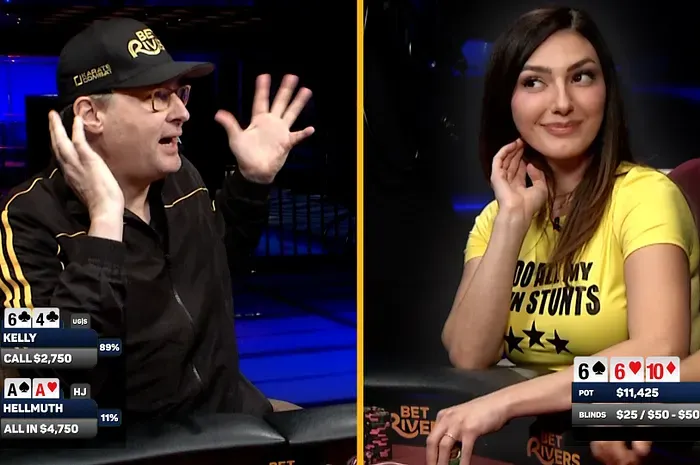 “Anh xứng đáng mà” – Kelly Lucas chậm rãi lật bài trước Phil Hellmuth trên sóng truyền hình quốc gia