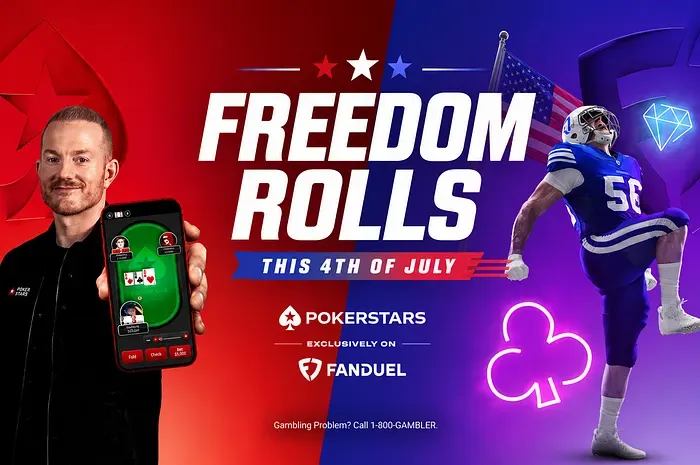Giải Freedom Rolls 500 USD mới xuất hiện trên PokerStars tại FanDuel dịp Quốc khánh