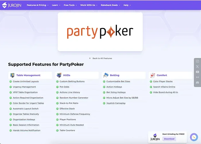 Quy tắc phần mềm bên thứ ba của PartyPoker
